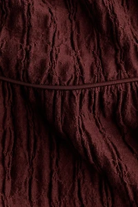 MAMA Textured Jersey Midi Skirt