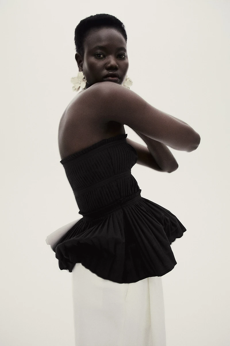 Pleated Bandeau Top
