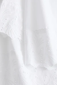 Cotton Pajamas with Eyelet Embroidery