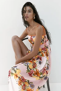 Dress with Tie Shoulder Straps