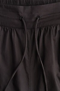 Balloon-Leg Poplin Pants