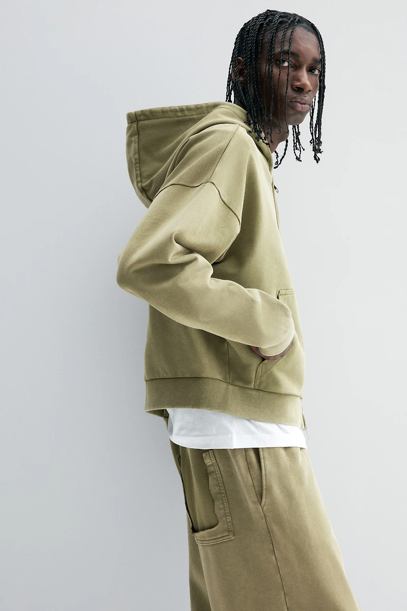 Oversized-Fit Hooded Jacket