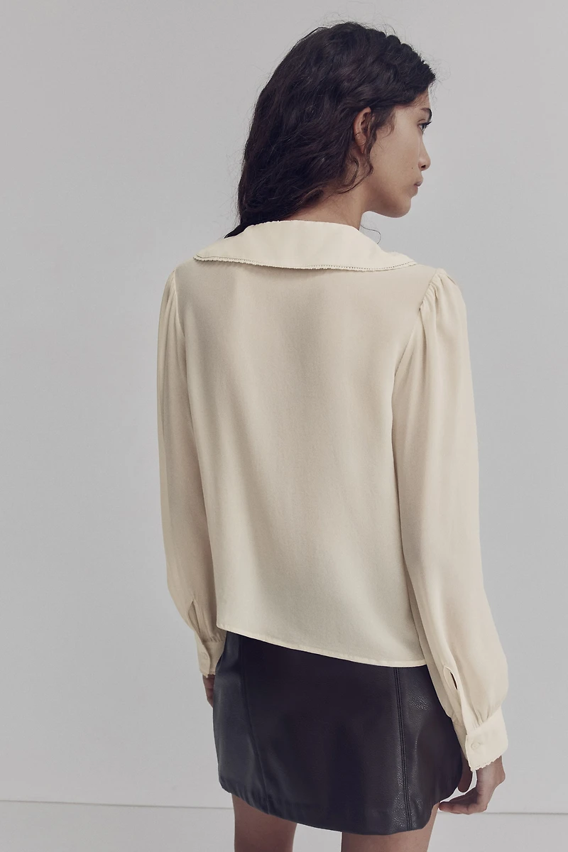 Viscose Blouse with Collar