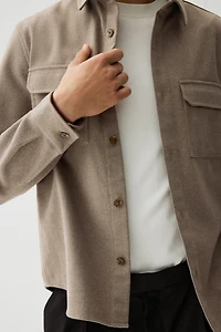 Regular Fit Felted Overshirt