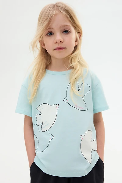 Printed Jersey Top