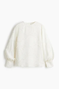 Jacquard-Weave Blouse