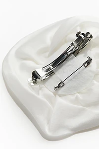 Barrette avec fleur en soie