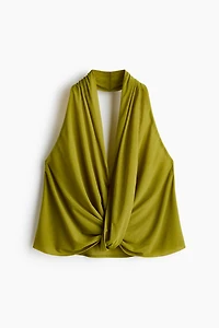 Twist-Detail Halterneck Top