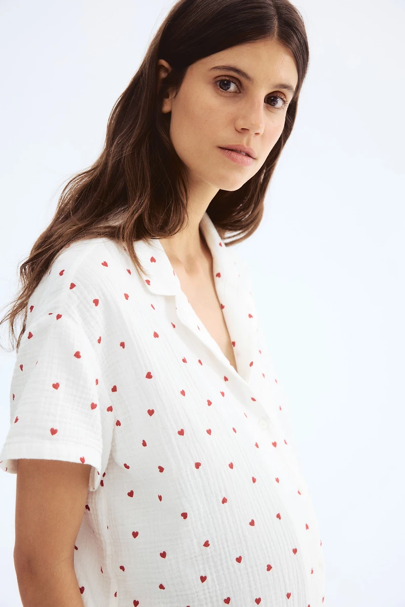 Pyjama MAMA en mousseline de coton