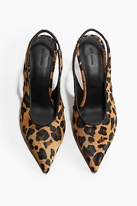 Leather Slingback Pumps
