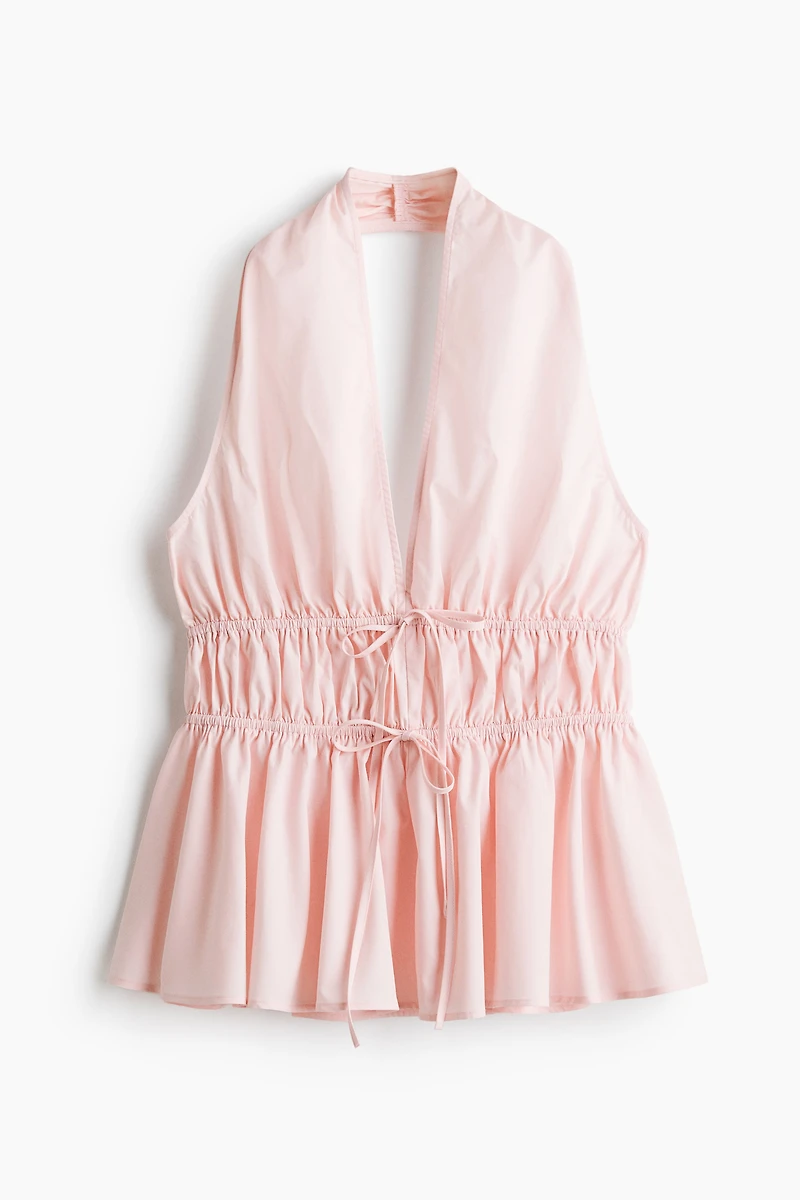 Peplum Halterneck Top