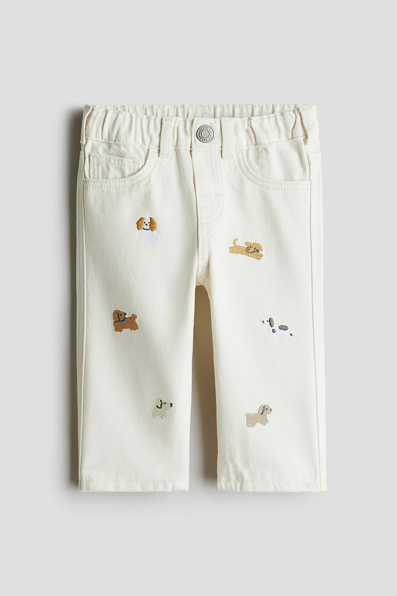 Embroidery-Detail Jeans