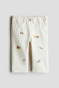 Embroidery-Detail Jeans