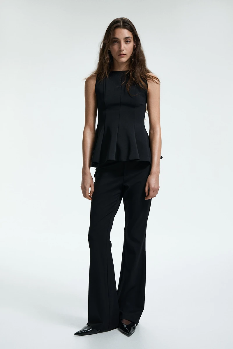 Sleeveless Peplum Top