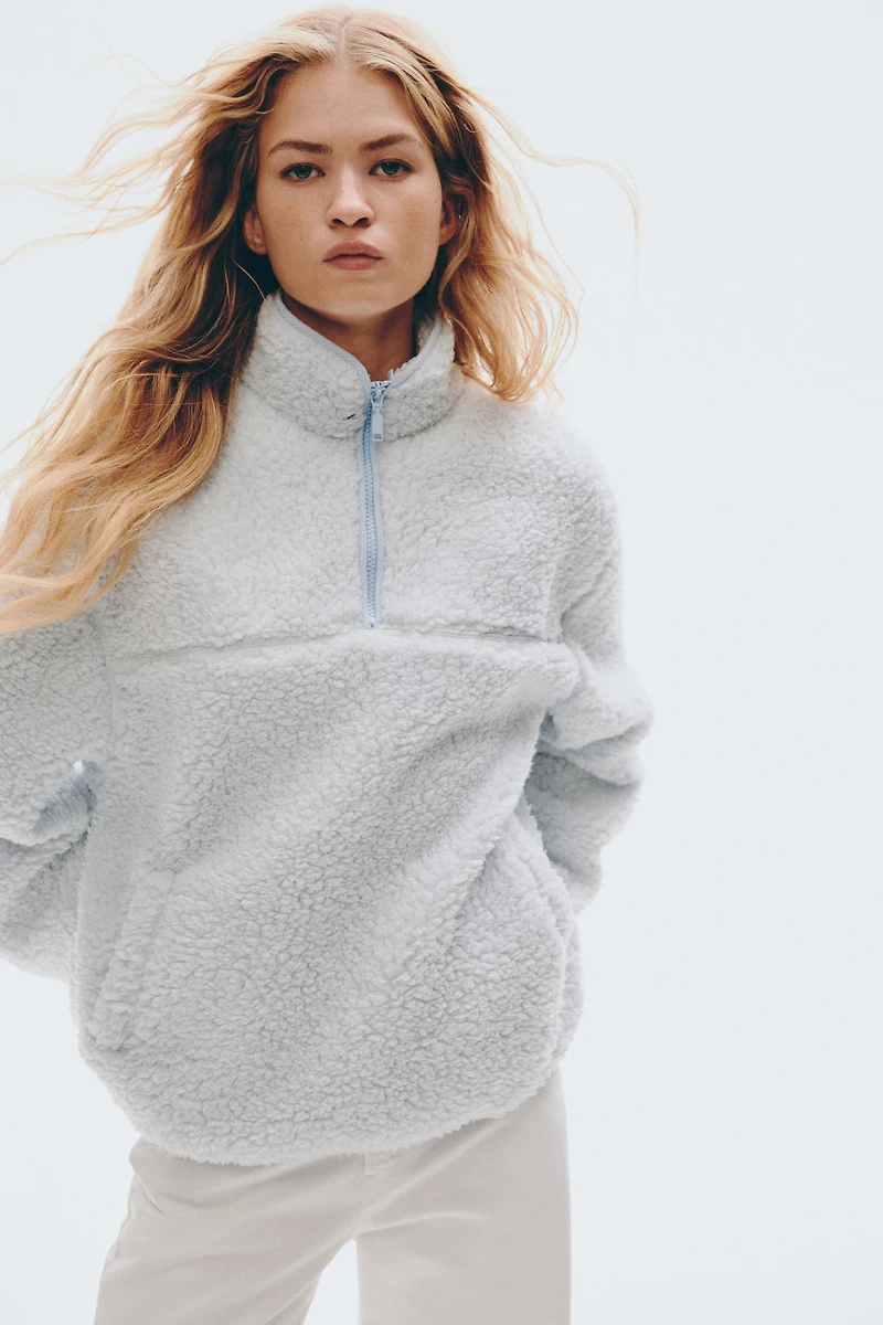 Chandail en polar à col fermeture éclair