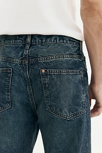 Loose-Fit Straight Twisted-Leg Jeans