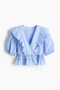 Poplin Wrap Blouse