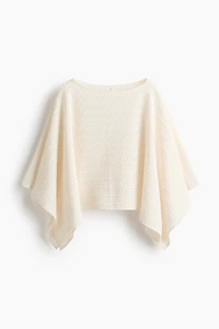 Textured-Knit Cape Top