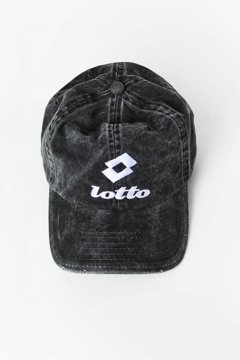 Cotton Twill Cap with Embroidered Motif
