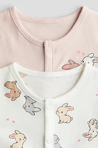 2-Pack Cotton Pajama Jumpsuits