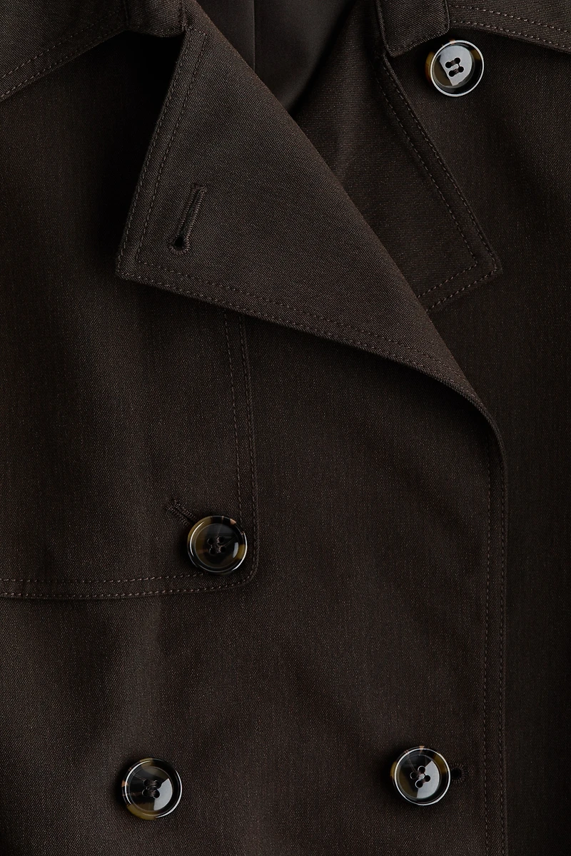 Imperméable au genou en sergé