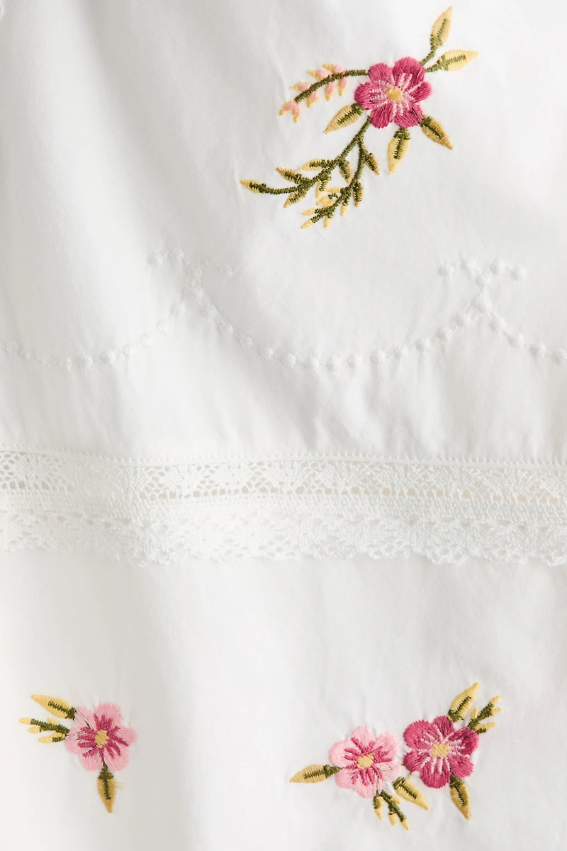 Embroidered Cotton Pajamas