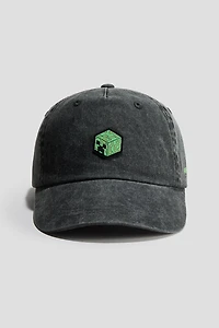 Cotton Twill Cap with Embroidered Motif