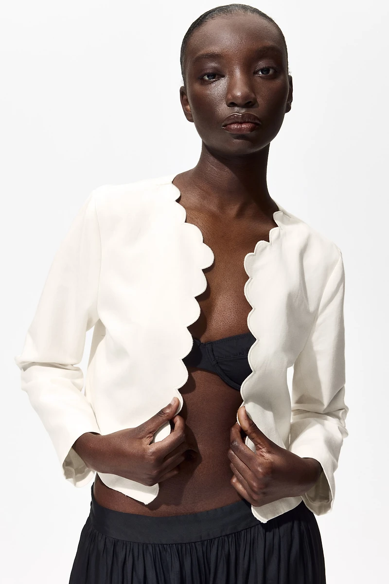 Scalloped-Edge Jacket