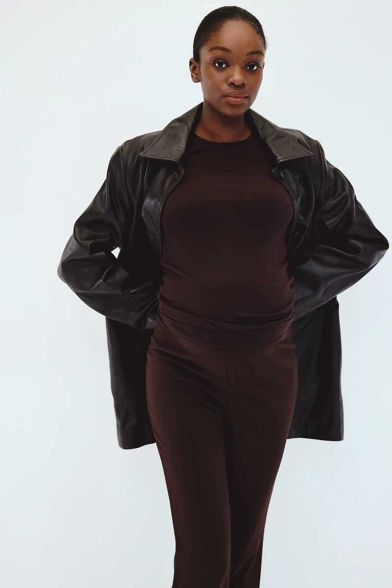 Legging MAMA évasé en jersey point de Rome