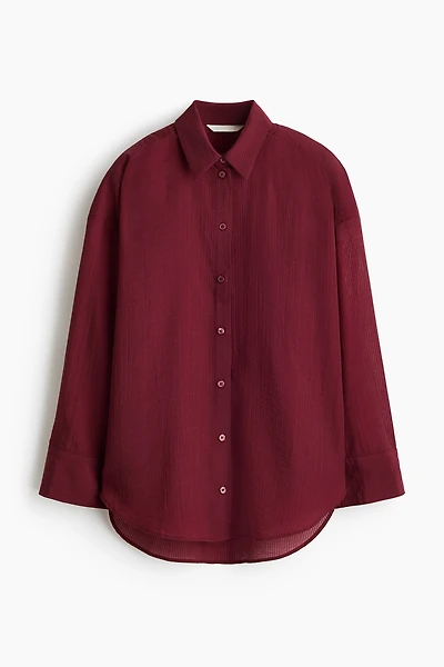 Chemise grande taille froissée