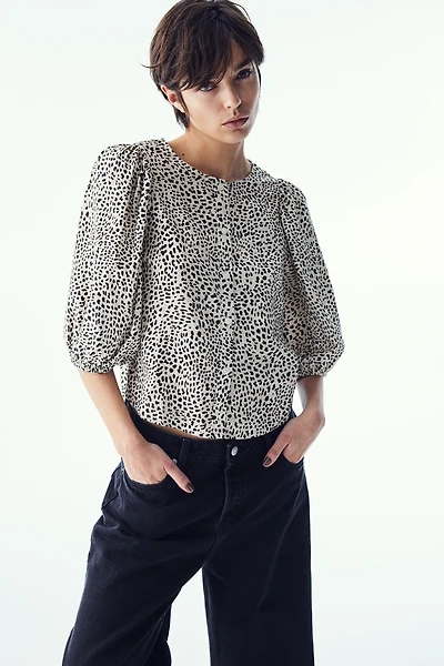 Blouse en lin mélangé