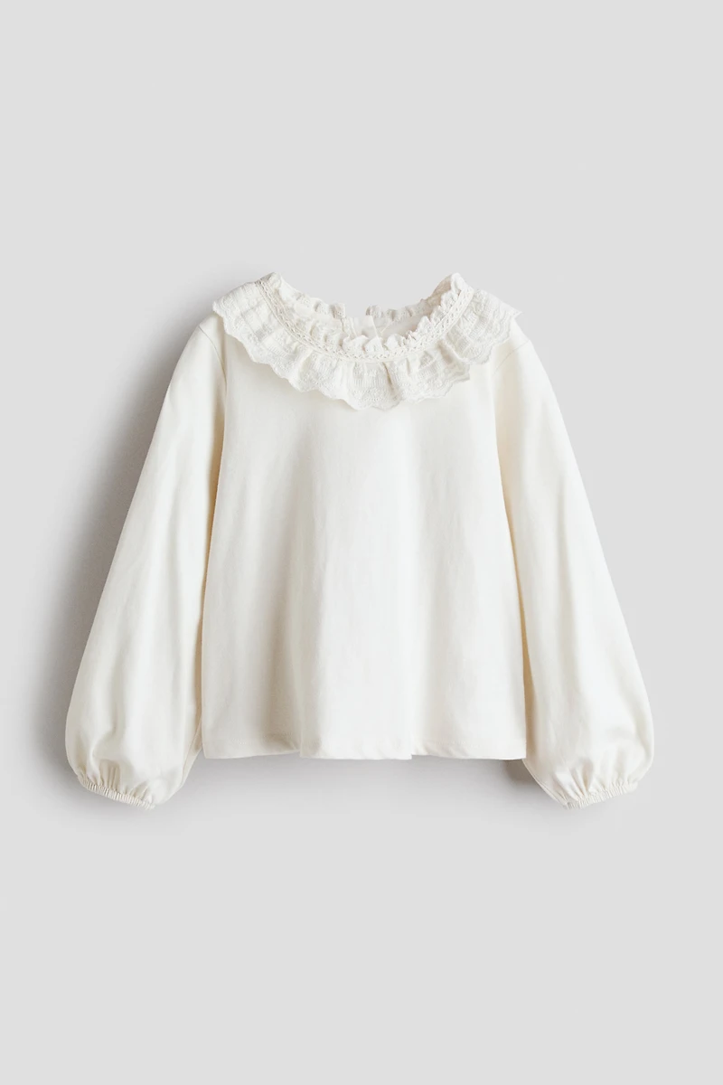 Blouse en coton avec col