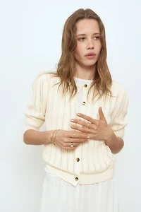 Chandail en tricot pointelle