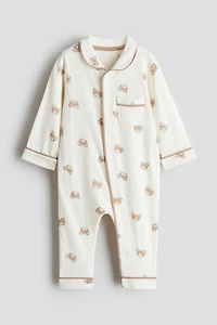 Cotton Jersey Pajama Jumpsuit