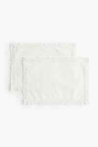 2-Pack Lace-Trimmed Placemats
