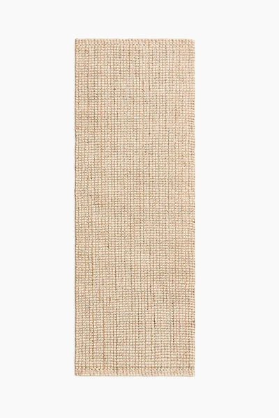 Tapis long en tissu bouclette de laine mélangée