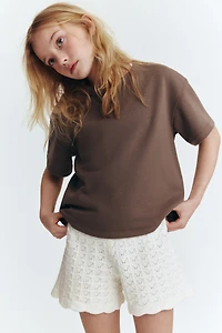 Pointelle-Knit Shorts