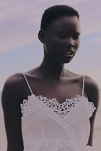 Lace-Trimmed Strappy Top
