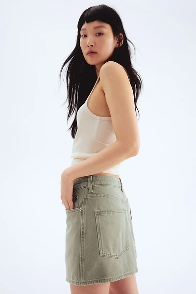 Jupe portefeuille en denim