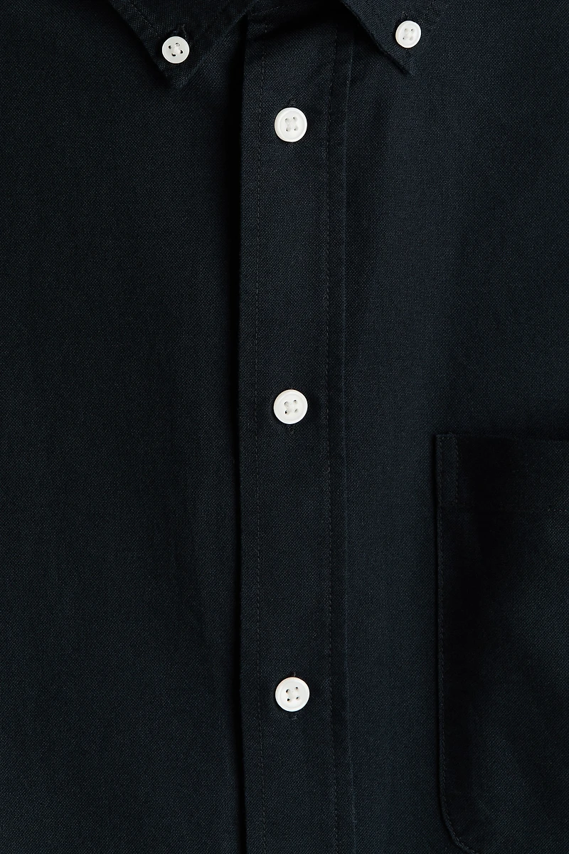 Relaxed-Fit Short-Sleeved Oxford Shirt