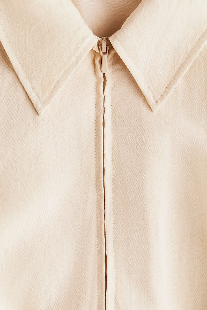 Peplum Shirt with Zipper