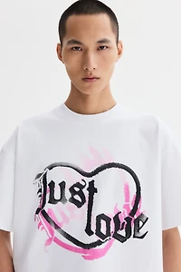 Oversized Heat Reactive Printed T-Shirt