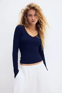 Lace-Trimmed Jersey Top