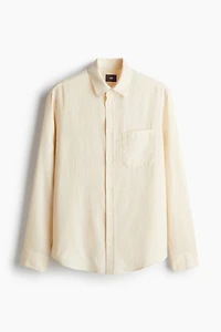 Chemise coupe classique en lyocell mélangé