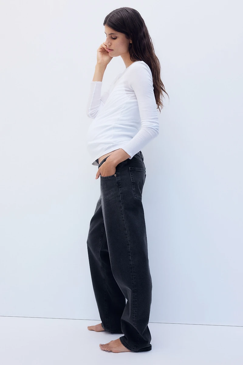 MAMA Straight Low-Waist Jeans