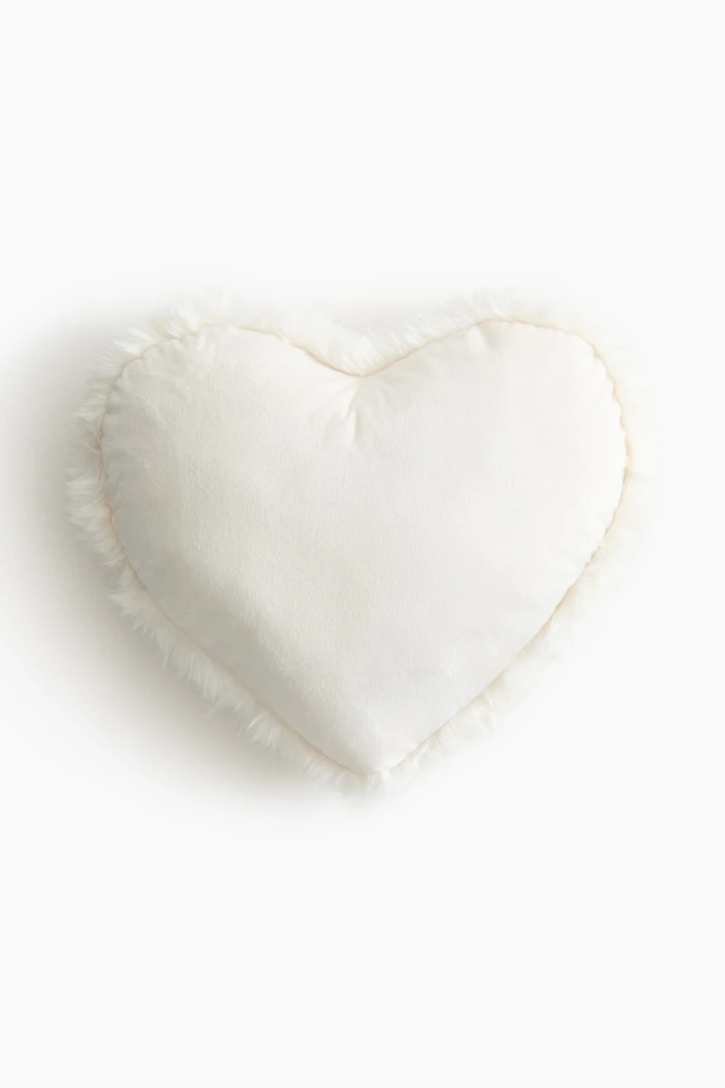 Fluffy Heart-Shaped Cushion