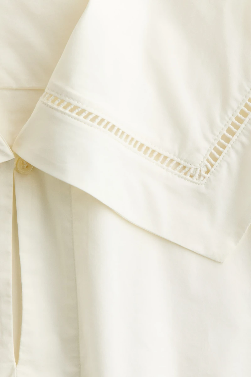 Poplin Blouse with Sailor Collar
