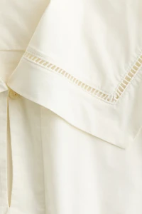 Poplin Blouse with Sailor Collar
