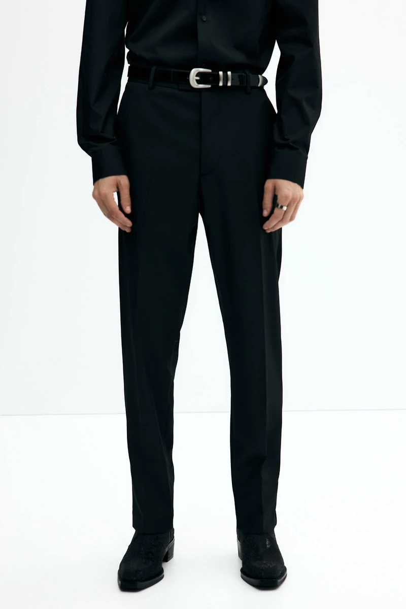 Slim-Fit Wool-Blend Tuxedo Pants