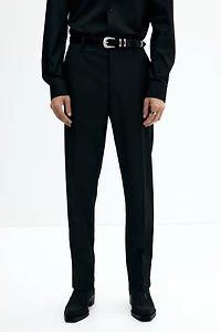 Slim-Fit Wool-Blend Tuxedo Pants